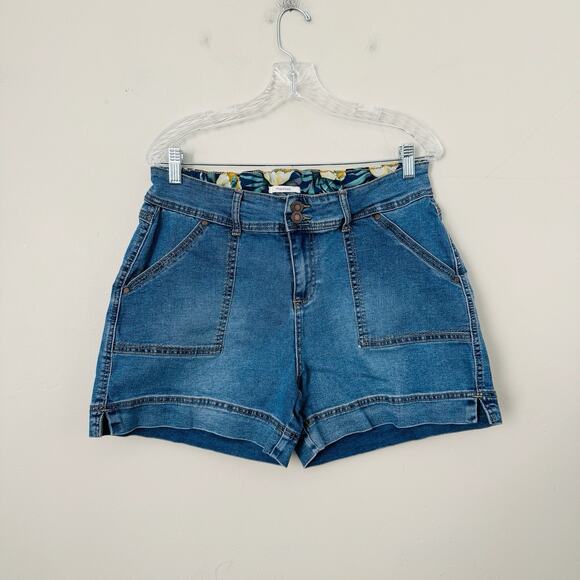 Maurice’s Blue Denim Bermuda Jean Shorts Women’s Size 14 - Picture 1 of 8